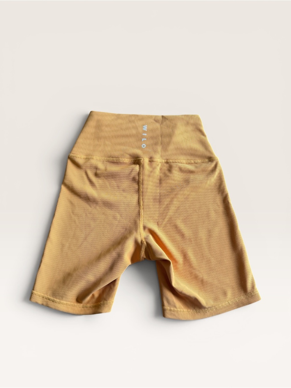 WILO The Label Base Ribbed Biker Shorts in Marigold Orange